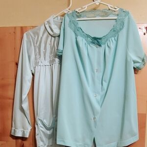 Lot Of Two Vintage Womens S Pajama Tops